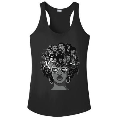 I Love My Roots Back Powerful Black History Month Pride DNA Ladies PosiCharge Competitor Racerback Tank