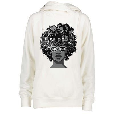 I Love My Roots Back Powerful Black History Month Pride DNA Womens Funnel Neck Pullover Hood