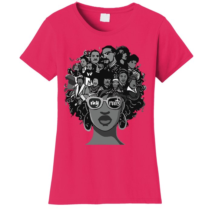 I Love My Roots Back Powerful Black History Month Pride DNA Women's T-Shirt