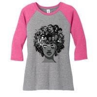 I Love My Roots Back Powerful Black History Month Pride DNA Women's Tri-Blend 3/4-Sleeve Raglan Shirt