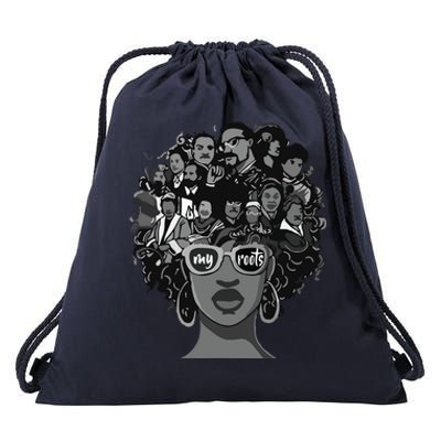 I Love My Roots Back Powerful Black History Month Pride DNA Drawstring Bag