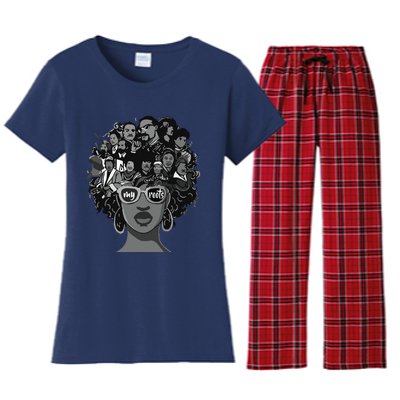 I Love My Roots Back Powerful Black History Month Pride DNA Women's Flannel Pajama Set