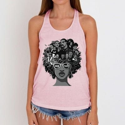 I Love My Roots Back Powerful Black History Month Pride DNA Women's Knotted Racerback Tank