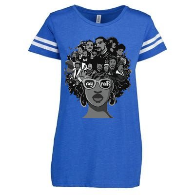 I Love My Roots Back Powerful Black History Month Pride DNA Enza Ladies Jersey Football T-Shirt