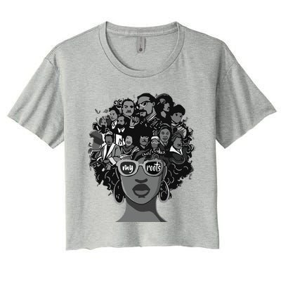 I Love My Roots Back Powerful Black History Month Pride DNA Women's Crop Top Tee