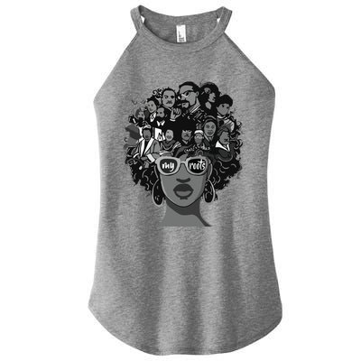 I Love My Roots Back Powerful Black History Month Pride DNA Women's Perfect Tri Rocker Tank