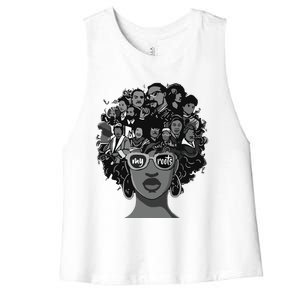 I Love My Roots Back Powerful Black History Month Pride DNA Women's Racerback Cropped Tank