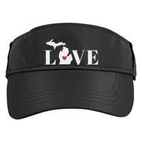 I Love Michigan Adult Drive Performance Visor