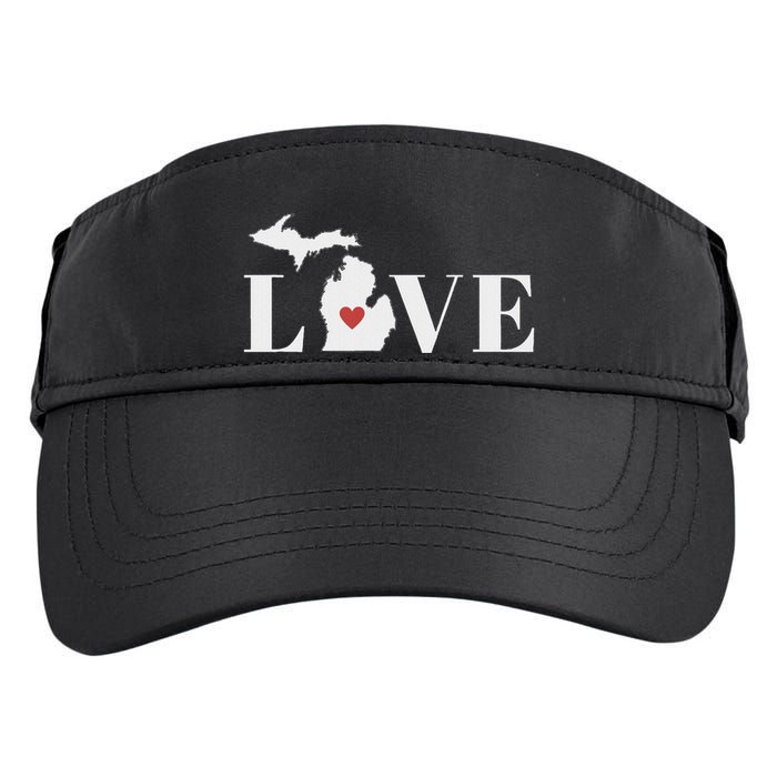 I Love Michigan Adult Drive Performance Visor