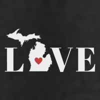 I Love Michigan 11oz C Handle Ceramic Mug