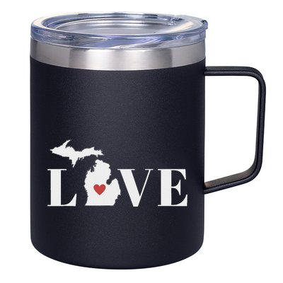 I Love Michigan 12oz Stainless Steel Coffee Mug