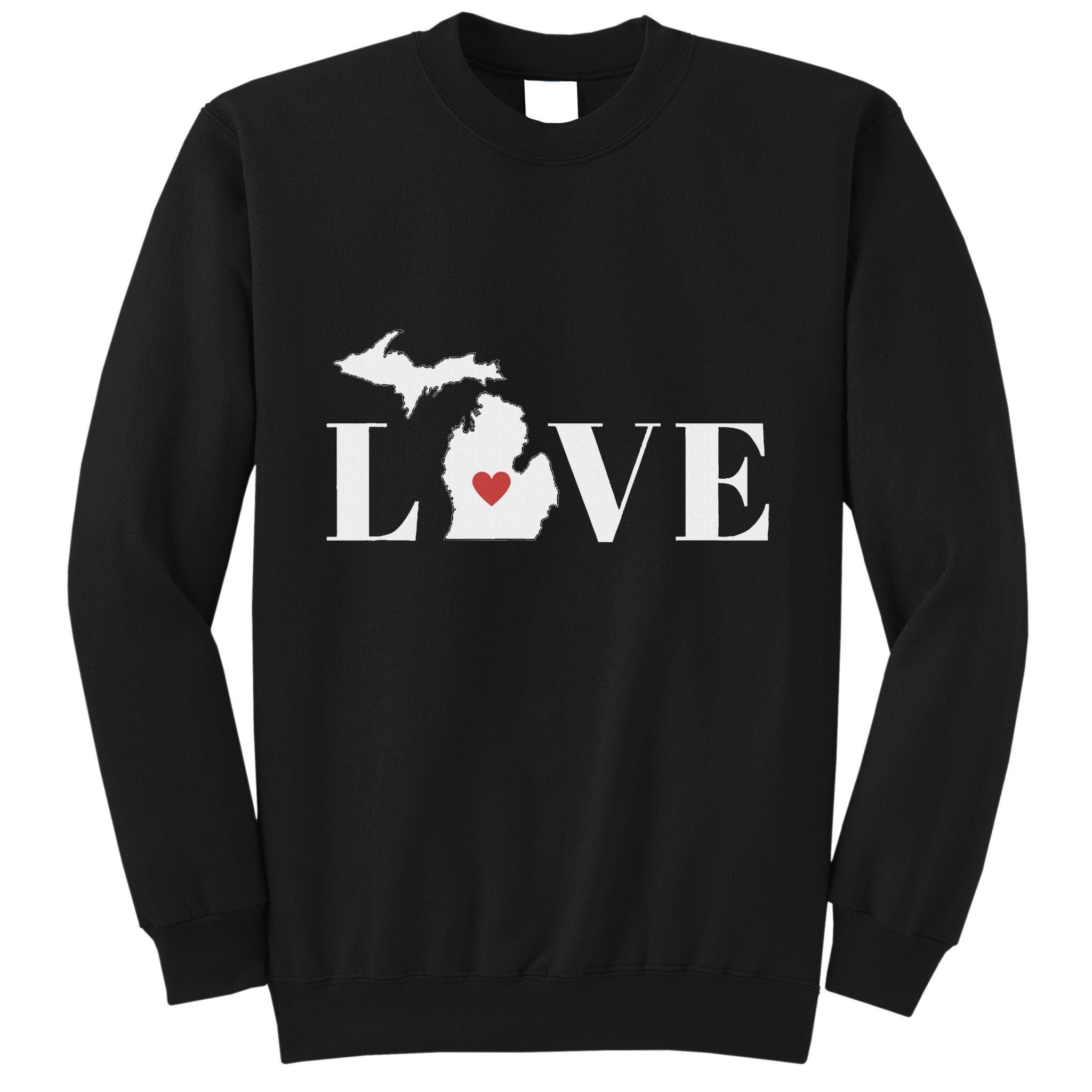 I Love Michigan Tall Sweatshirt