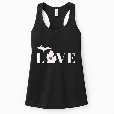 I Love Michigan Womens Tank Top