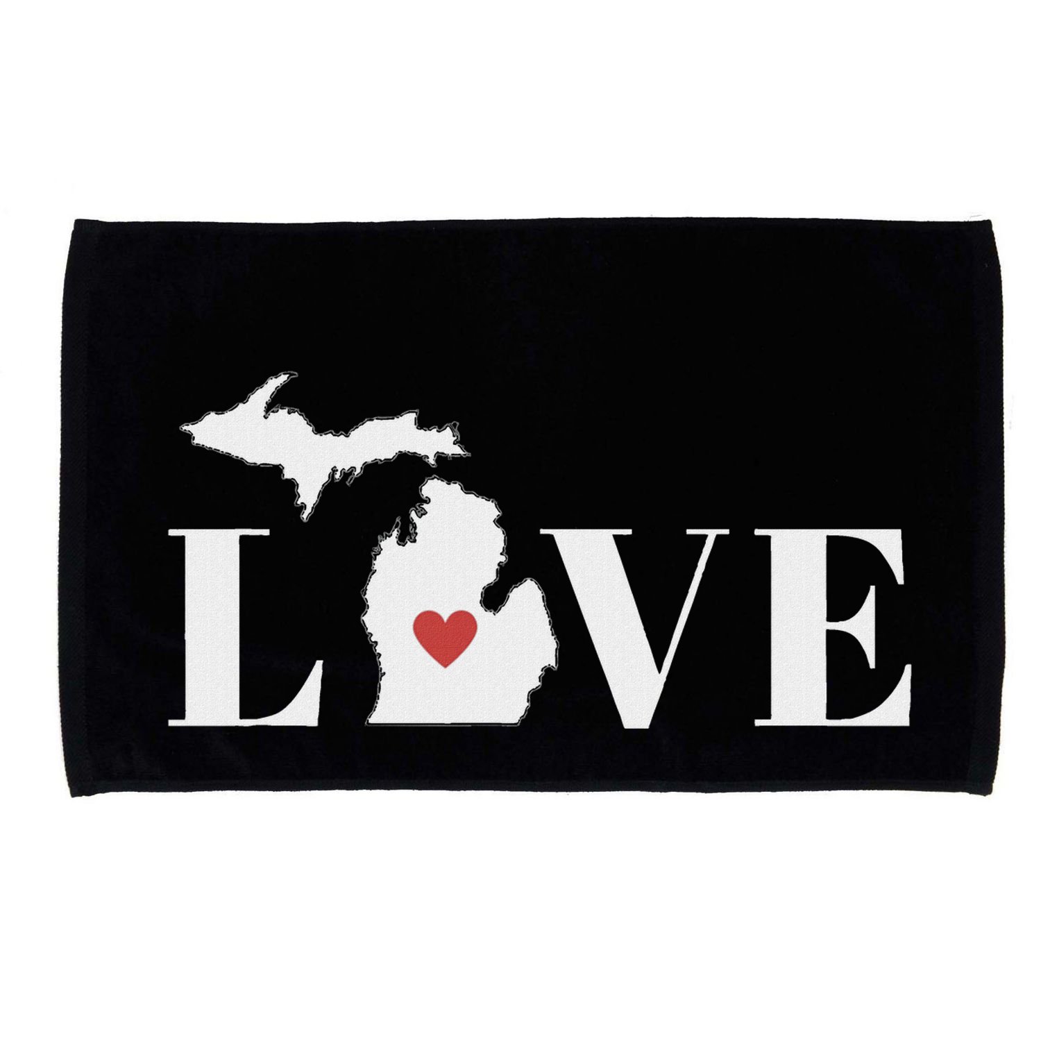 I Love Michigan Microfiber Hand Towel