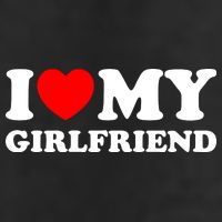 I Love My GF Girlfriend 7 Panel Mesh Trucker Snapback Hat
