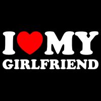 I Love My GF Girlfriend V-Neck T-Shirt