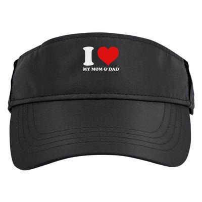 I Love My Mom And Dad I Heart My Mom And Dad Adult Drive Performance Visor