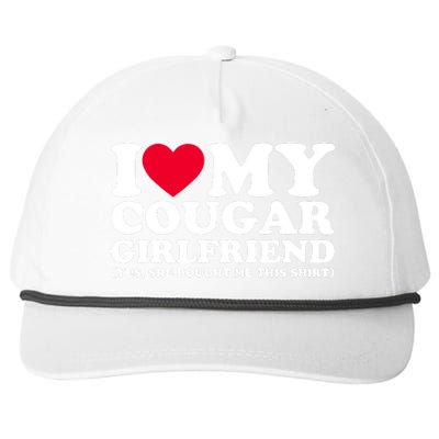 I Love My Cougar Girlfriend GF She Bought Me This Shirt Snapback Five-Panel Rope Hat