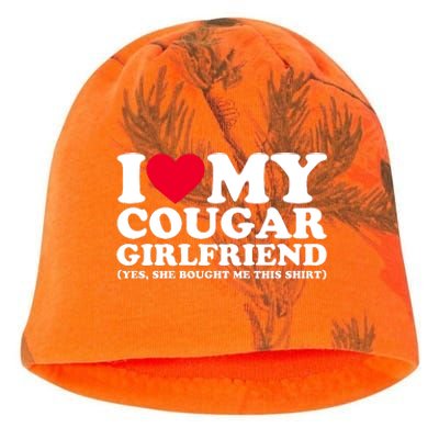 I Love My Cougar Girlfriend GF She Bought Me This Shirt Kati - Camo Knit Beanie