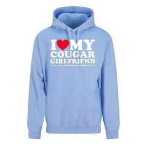 I Love My Cougar Girlfriend GF She Bought Me This Shirt Unisex Surf Hoodie