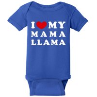 I Love My Mama Llama I Heart My Mama Llama Meaningful Gift Baby Bodysuit