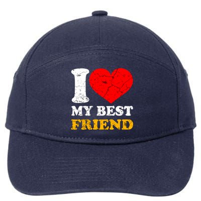 I Love My Best Friend Gift 7-Panel Snapback Hat