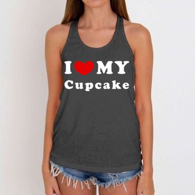 I Love My Cupcake I Heart My Cupcake Women's Knotted Racerback Tank