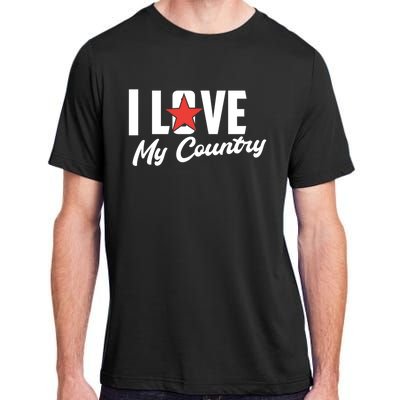 I Love My Country Awesome Freedom 4th Of July Bbq Party Gift Adult ChromaSoft Performance T-Shirt