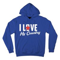 I Love My Country Awesome Freedom 4th Of July Bbq Party Gift Hoodie