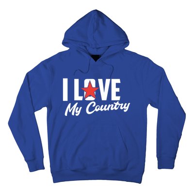 I Love My Country Awesome Freedom 4th Of July Bbq Party Gift Hoodie