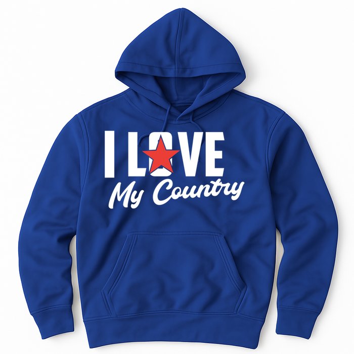 I Love My Country Awesome Freedom 4th Of July Bbq Party Gift Hoodie