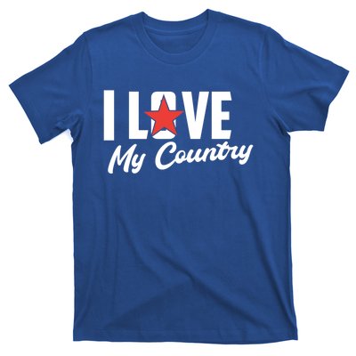 I Love My Country Awesome Freedom 4th Of July Bbq Party Gift T-Shirt