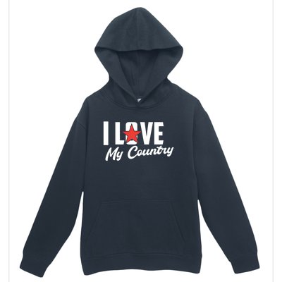 I Love My Country Awesome Freedom 4th Of July Bbq Party Gift Urban Pullover Hoodie