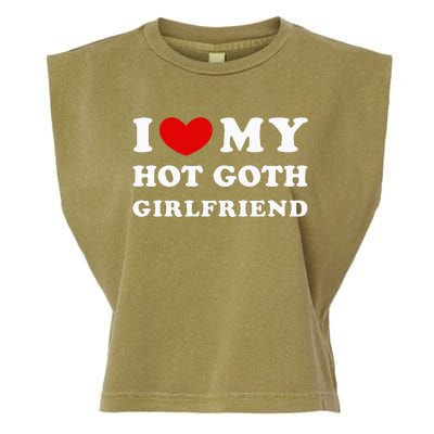 I Love My Hot Goth Girlfriend Garment-Dyed Women's Muscle Tee