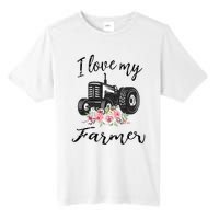 I Love My Farmer Funny Farmer Wife Women Tractor Tall Fusion ChromaSoft Performance T-Shirt