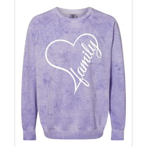 I Love My Family Cute Family Colorblast Crewneck Sweatshirt