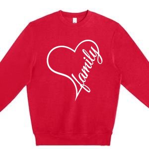 I Love My Family Cute Family Premium Crewneck Sweatshirt