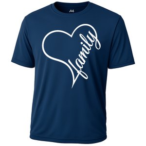 I Love My Family Cute Family Cooling Performance Crew T-Shirt