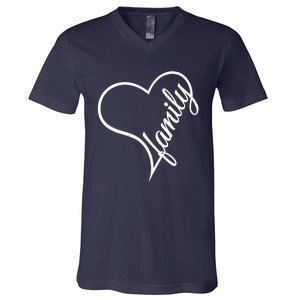 I Love My Family Cute Family V-Neck T-Shirt