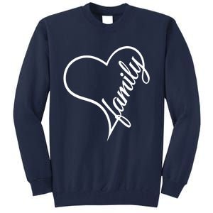 I Love My Family Cute Family Tall Sweatshirt