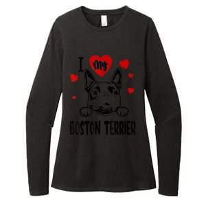 I Love My Boston Terrier Gifts For Dog Lovers Womens CVC Long Sleeve Shirt