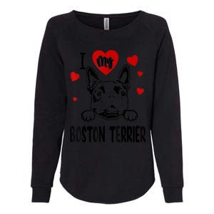 I Love My Boston Terrier Gifts For Dog Lovers Womens California Wash Sweatshirt