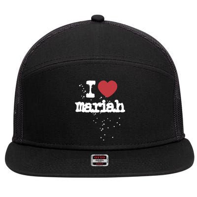 I Love M.A.R.I.A.H 7 Panel Mesh Trucker Snapback Hat