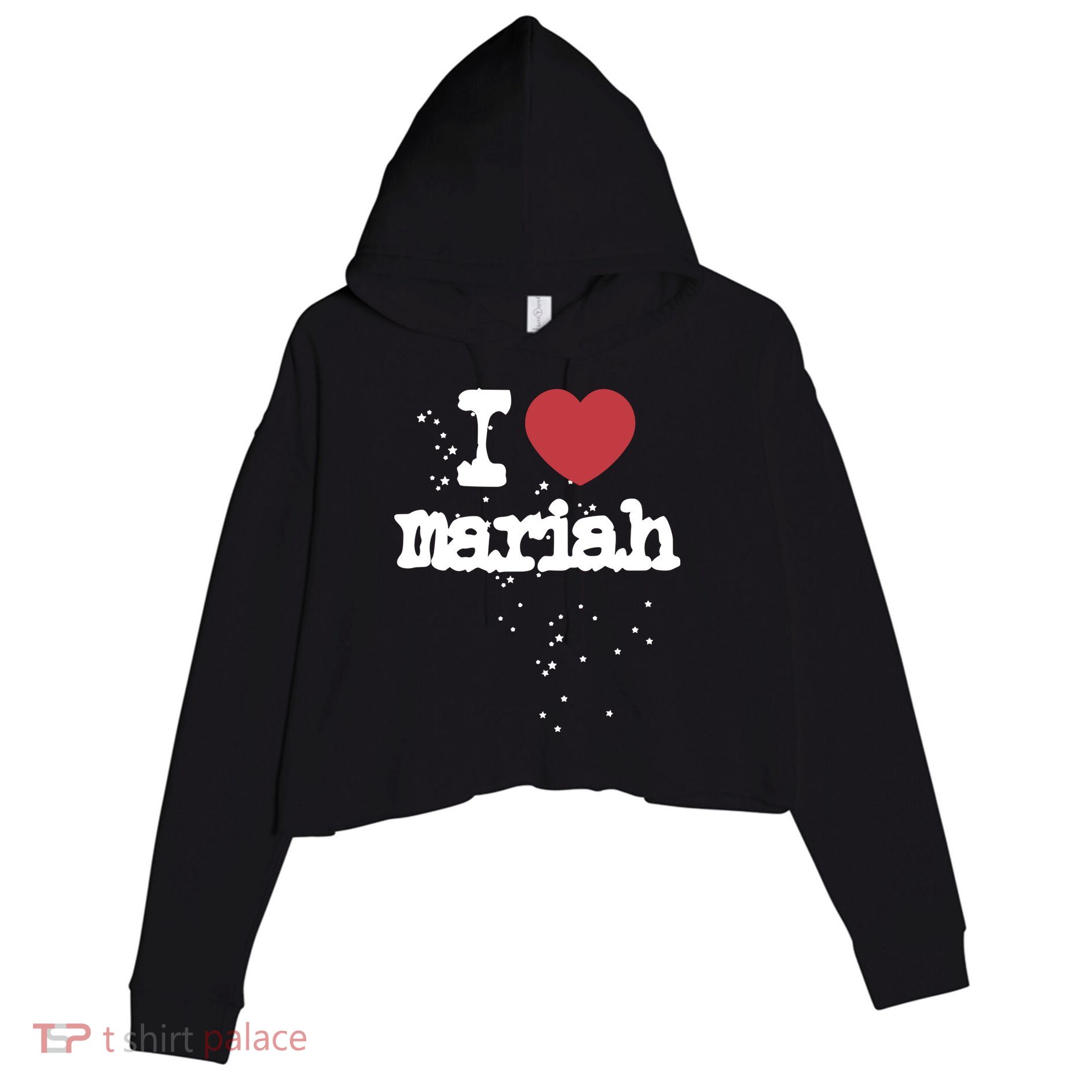 I Love M.A.R.I.A.H Crop Fleece Hoodie