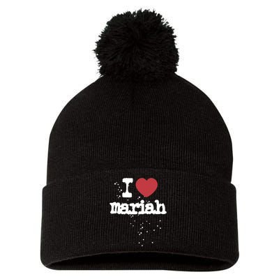 I Love M.A.R.I.A.H Pom Pom 12in Knit Beanie