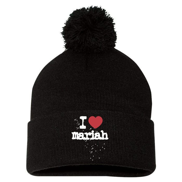 I Love M.A.R.I.A.H Pom Pom 12in Knit Beanie