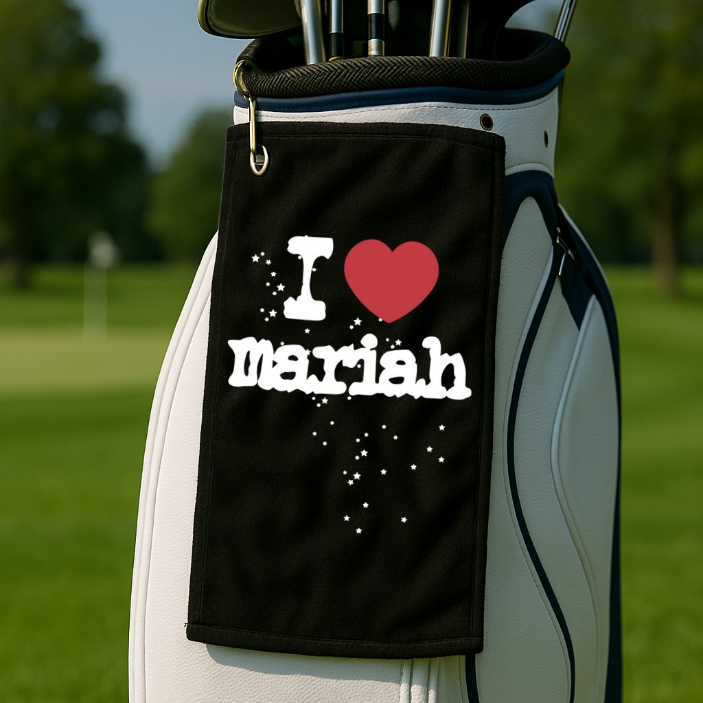 I Love M.A.R.I.A.H Golf Towel