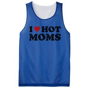 I Love Moms Funny Red Heart Love Moms I Love My Mama Cute Gift Mesh Reversible Basketball Jersey Tank