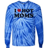 I Love Moms Funny Red Heart Love Moms I Love My Mama Cute Gift Tie-Dye Long Sleeve Shirt