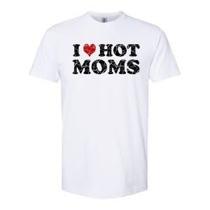 I Love Moms Funny Red Heart Love Moms I Love My Mama Cute Gift Softstyle CVC T-Shirt